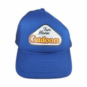 Vintage Trucker Hat Tom Mann Outdoors Bass Fishing Tournament Cap Vtg 80s 90s